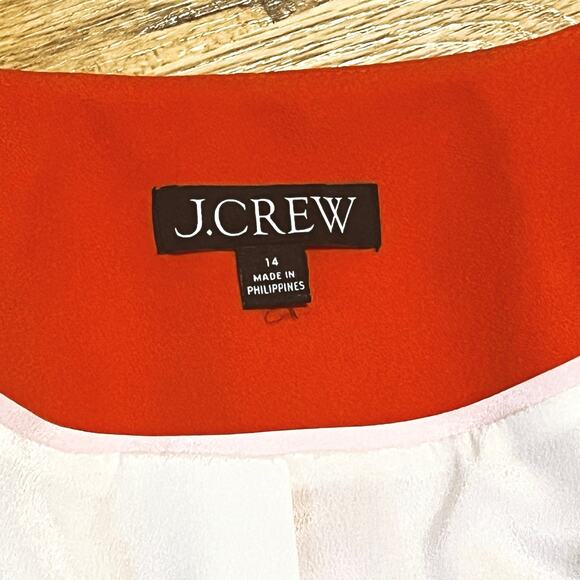 J.CREW Alfie oversized blazer bright orange 14 plus sized colorful career work - Picture 7 of 10